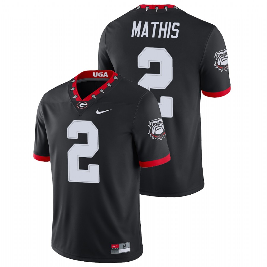 Men's Black Georgia Bulldogs D'Wan Mathis College Football Alternate Game Jersey