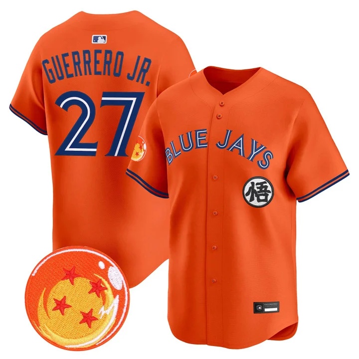 Men's Blue Jays x Dragon Ball Vapor Premier Limited Jersey #27 VLADIMIR GUERRERO JR.