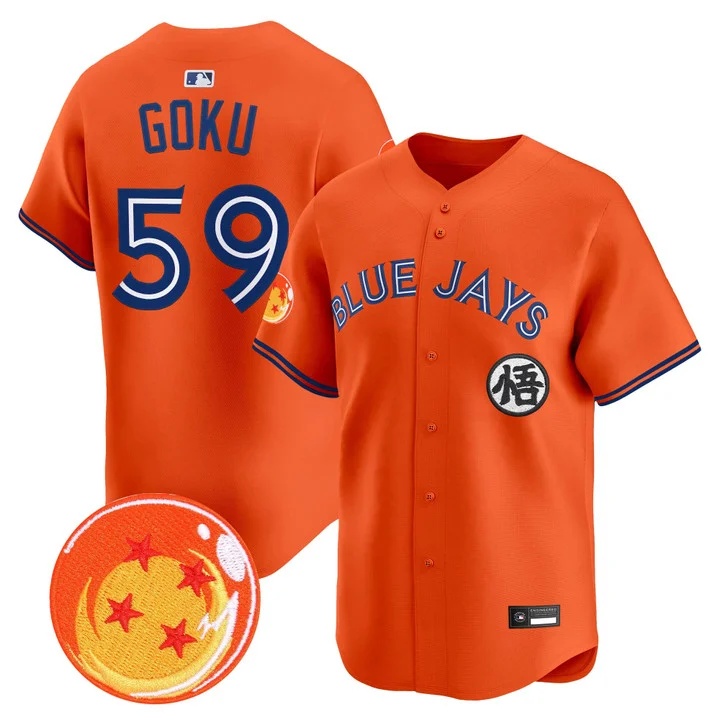 Men's Blue Jays x Dragon Ball Vapor Premier Limited Jersey #59 Son Goku
