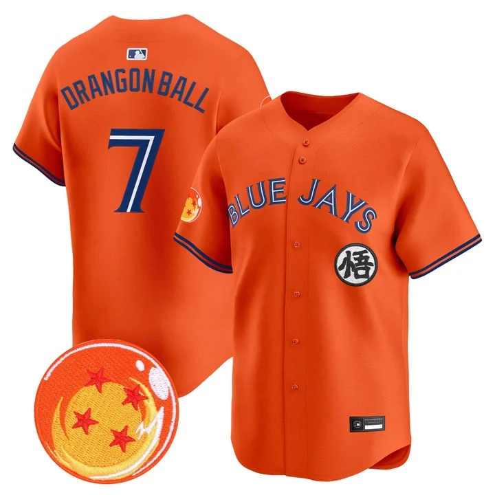 Men's Blue Jays x Dragon Ball Vapor Premier Limited Jersey #7 DRAGON BALL