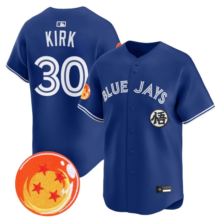 Men's Blue Jays x Dragon Ball Vapor Premier Limited Jersey ROYAL #30 ALEJANDRO KIRK