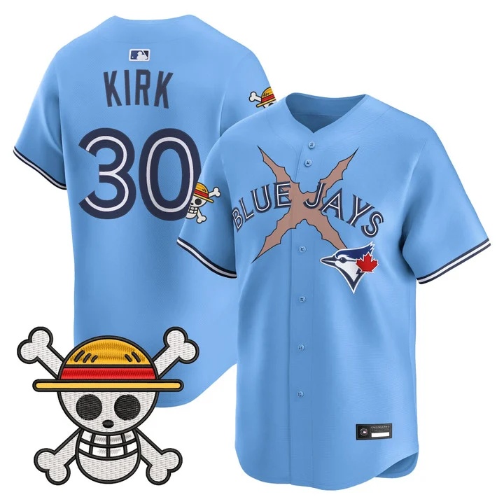Men's Blue Jays x One Piece Vapor Premier Limited Jersey POWDER BLUE#30 ALEJANDRO KIRK