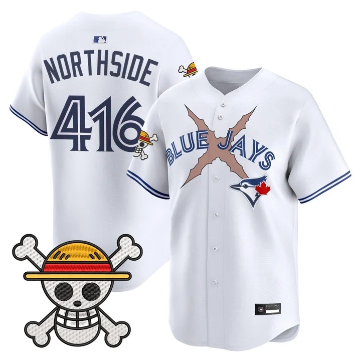 Men's Blue Jays x One Piece Vapor Premier Limited Jersey WHITE#416 NORTHSIDE