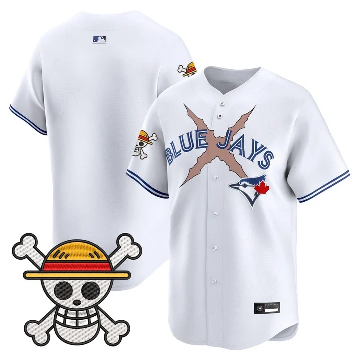 Men's Blue Jays x One Piece Vapor Premier Limited Jersey WHITE BLANK
