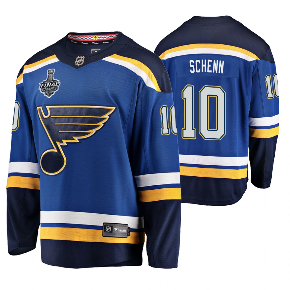 Men's Blues #10 Brayden Schenn Stanley Cup Final Home Jersey