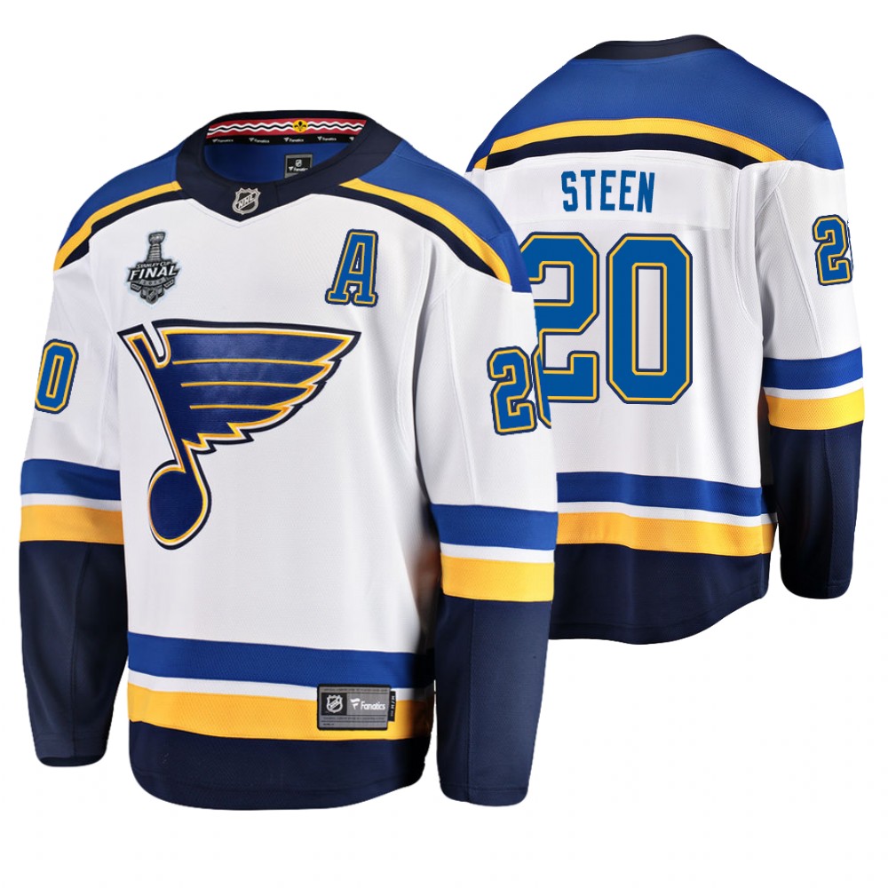 Men's Blues #20 Alexander Steen Stanley Cup Final Away Jersey