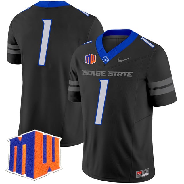 Men's Boise State Broncos 2025 Vapor Limited Jersey BLACK#1