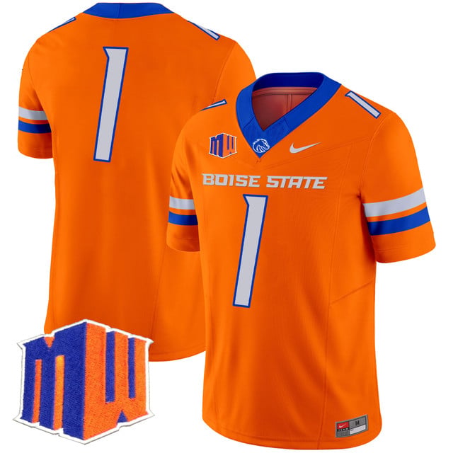 Men's Boise State Broncos 2025 Vapor Limited Jersey ORANGE#1