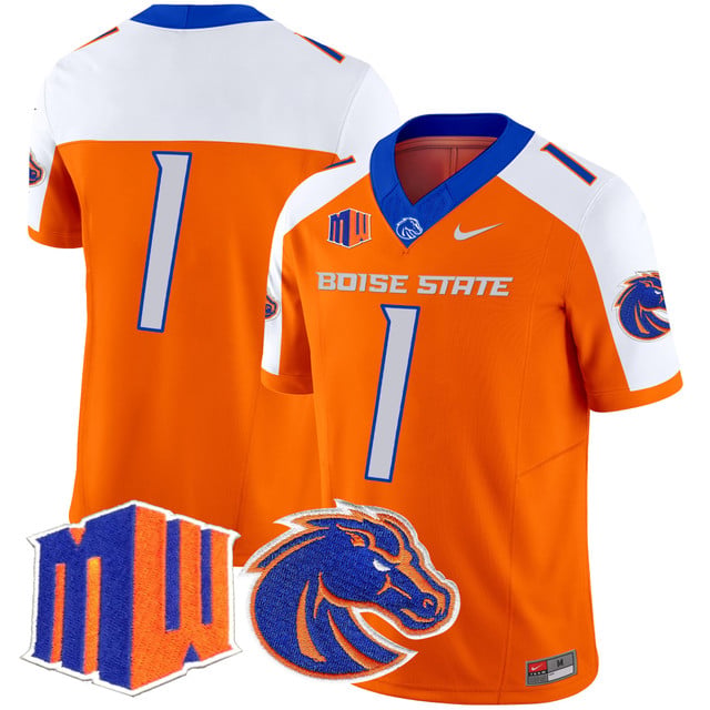 Men's Boise State Broncos 2025 Vapor Limited Jersey ORANGE ALTERNATE#1