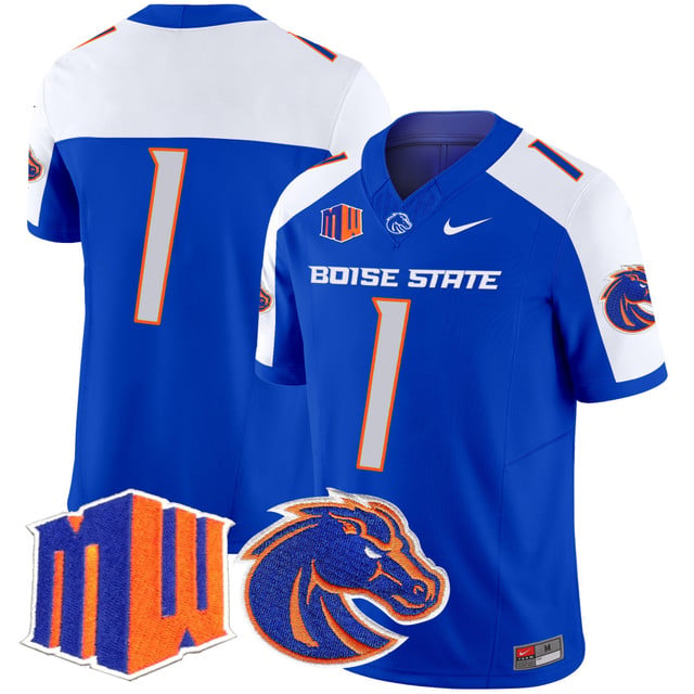 Men's Boise State Broncos 2025 Vapor Limited Jersey ROYAL ALTERNATE#1