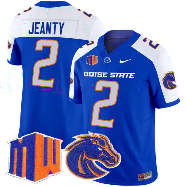 Men's Boise State Broncos 2025 Vapor Limited Jersey ROYAL ALTERNATE#2 ASHTON JEANTY