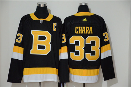 Men's Boston Bruin #33 Zdeno Char adidas Third Black Retro 1948 Stitched Jersey