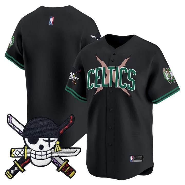 Men's Boston Celtics x One Piece Patch Vapor Baseball Jersey blank