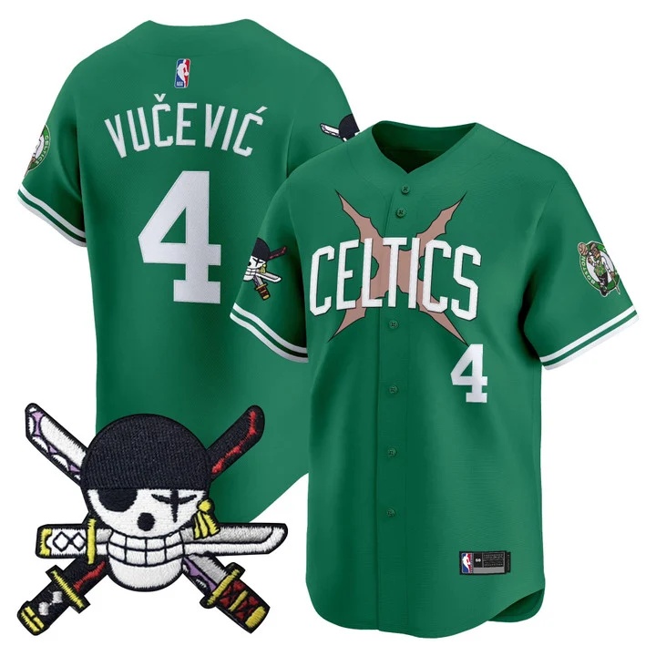 Men's Boston Celtics x One Piece Patch Vapor Baseball Jersey icon #4 Nikola Vucevic