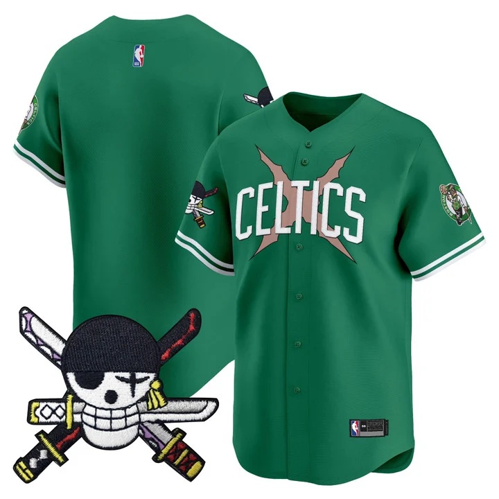 Men's Boston Celtics x One Piece Patch Vapor Baseball Jersey icon blank