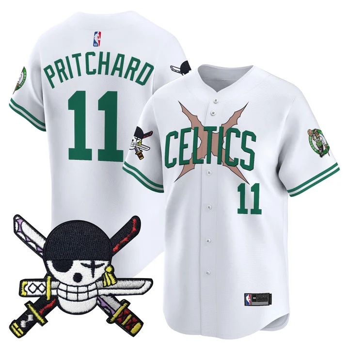 Men's Boston Celtics x One Piece Patch Vapor Baseball Jersey white #11 Payton Pritchard