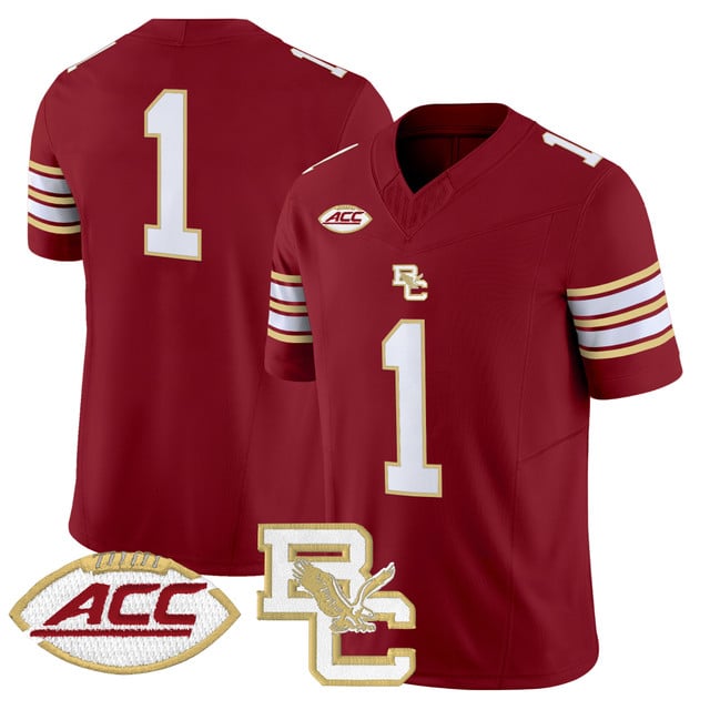 Men's Boston College Eagles 2025 Vapor Limited Jersey MAROON#1