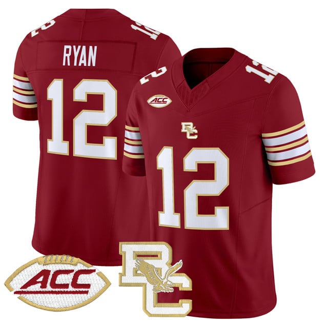 Men's Boston College Eagles 2025 Vapor Limited Jersey MAROON#12 MATT RYAN