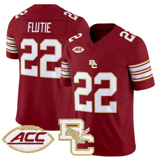 Men's Boston College Eagles 2025 Vapor Limited Jersey MAROON#22 DOUG FLUTIE
