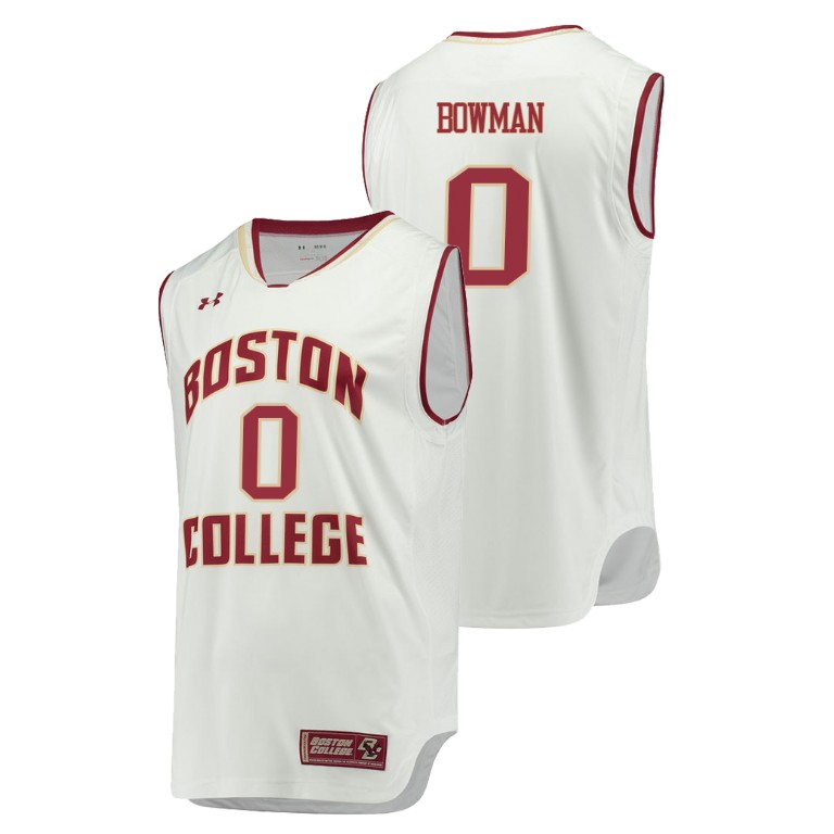 Men's Boston College Eagles White Ky Bowman College Basketball Replica Jersey