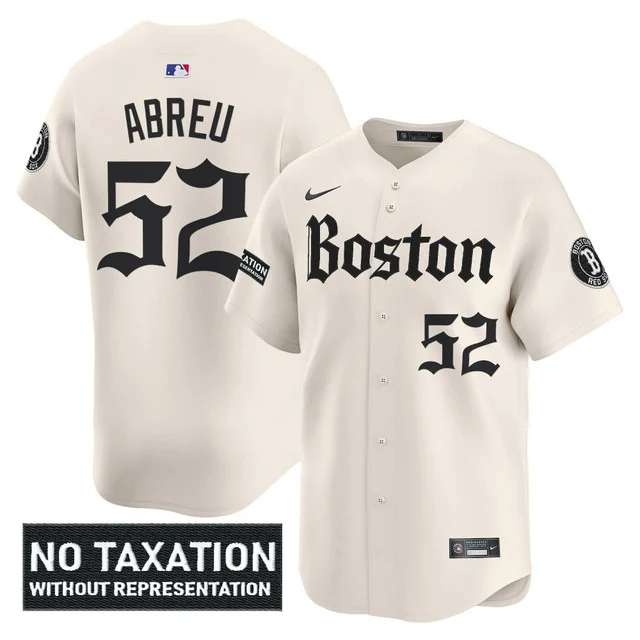 Men's Boston Red Sox 'Retro Newspaper Edition' Vapor Premier Limited Jersey CREAM #52 WILYER ABREU.webp