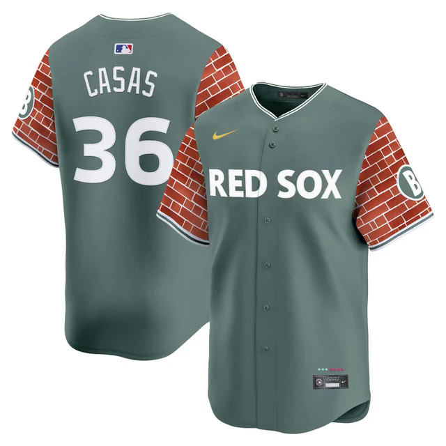Men's Boston Red Sox 2025 Fenway Red Brick Style Vapor Premier Limited Jersey #36 TRISTON CASAS.webp