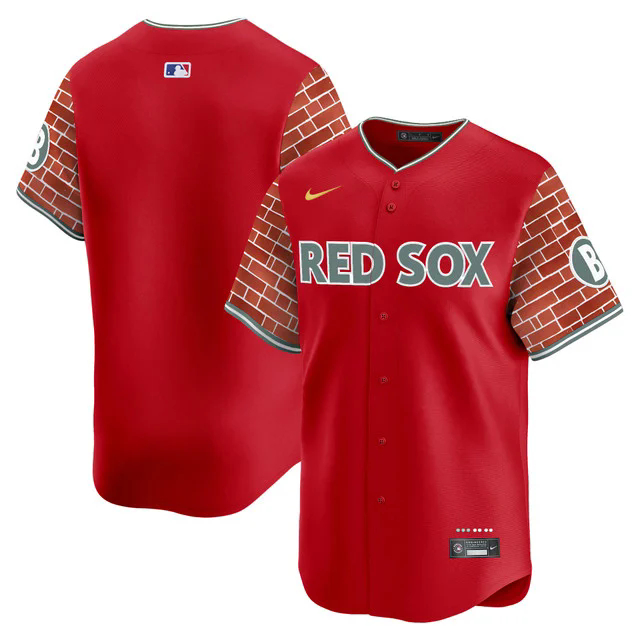 Men's Boston Red Sox 2025 Fenway Red Brick Style Vapor Premier Limited Jersey RED BLANK.webp