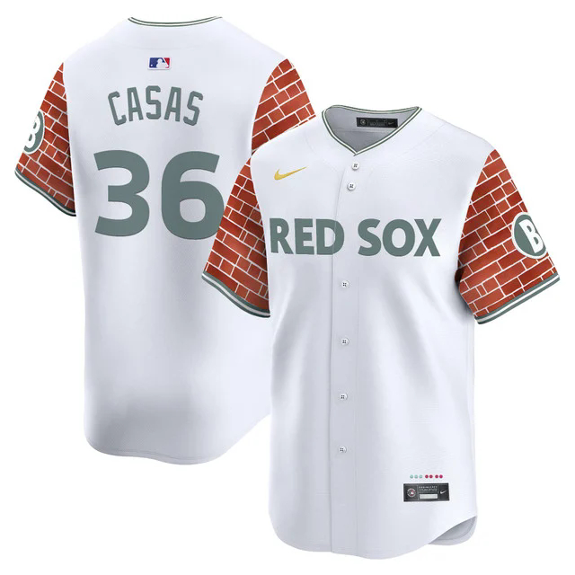 Men's Boston Red Sox 2025 Fenway Red Brick Style Vapor Premier Limited Jersey WHITE #36 TRISTON CASAS.webp