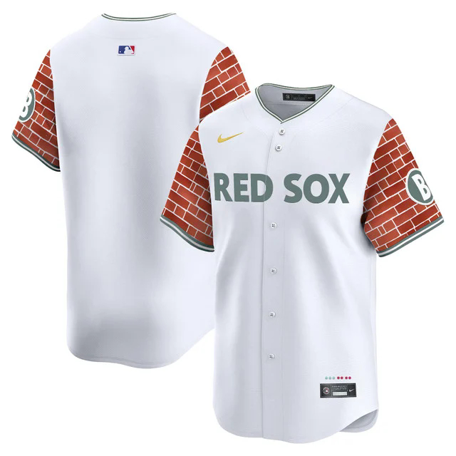 Men's Boston Red Sox 2025 Fenway Red Brick Style Vapor Premier Limited Jersey WHITE BLANK.webp