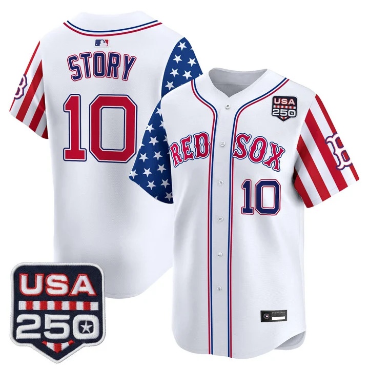 Men's Boston Red Sox America 250 Edition Vapor Premier Limited Jersey #10 TREVOR STORY