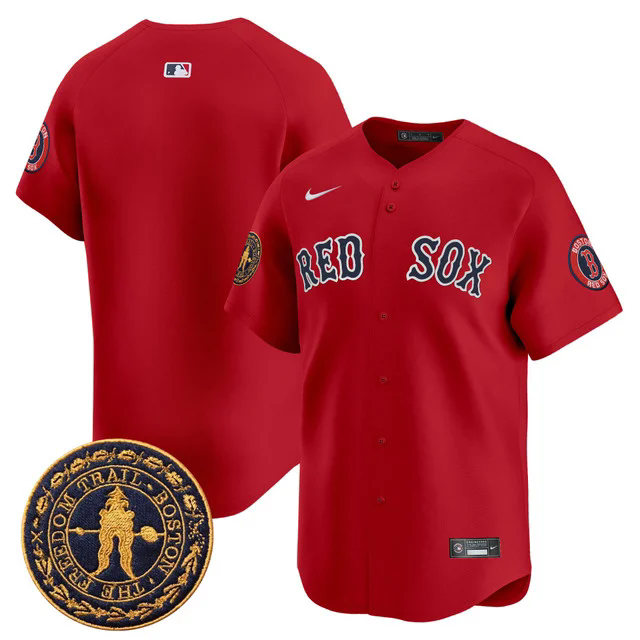 Men's Boston Red Sox Freedom Trail Patch Vapor Premier Limited Jersey BLANK RED.webp