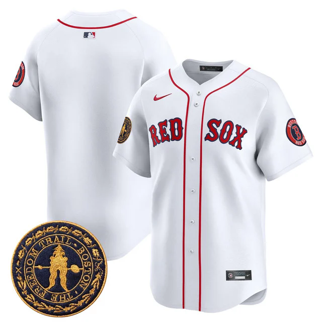 Men's Boston Red Sox Freedom Trail Patch Vapor Premier Limited Jersey BLANK WHITE.webp