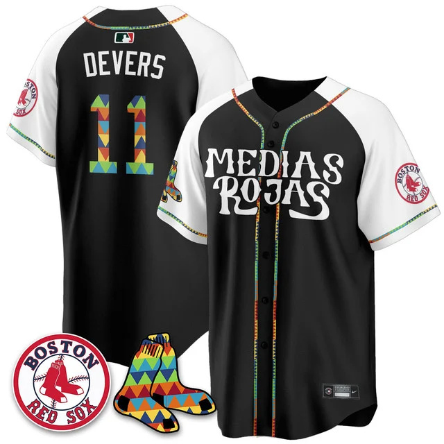 Men's Boston Red Sox Medias Rojas Limited Jersey - All Stitched black alternate #11 rafael devers