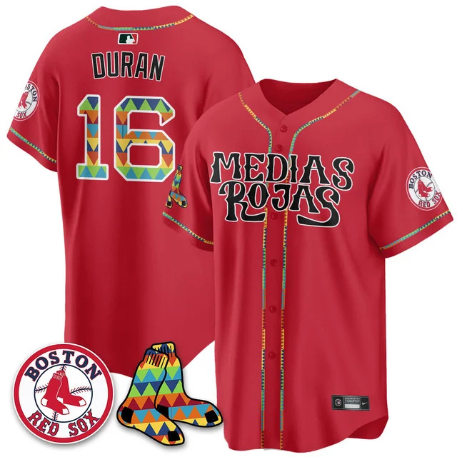 Men's Boston Red Sox Medias Rojas Limited Jersey - All Stitched red #16 jarren duran