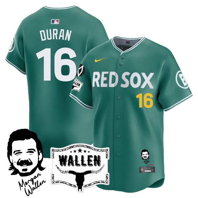 Men's Boston Red Sox Morgan Wallen 2025 Jersey - All Stitched City Connect Jarren Duran - 16