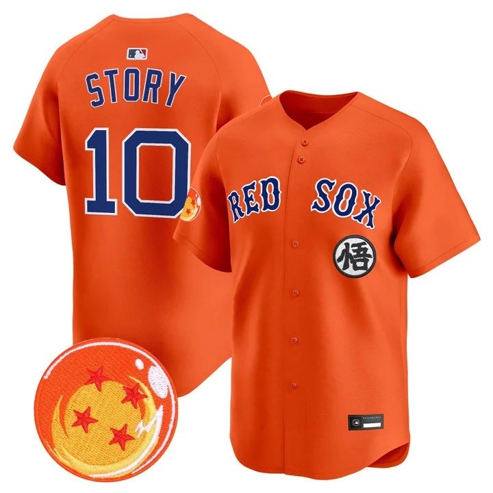 Men's Boston Red Sox x Dragon Ball Vapor Premier Limited Jersey #10 TREVOR STORY