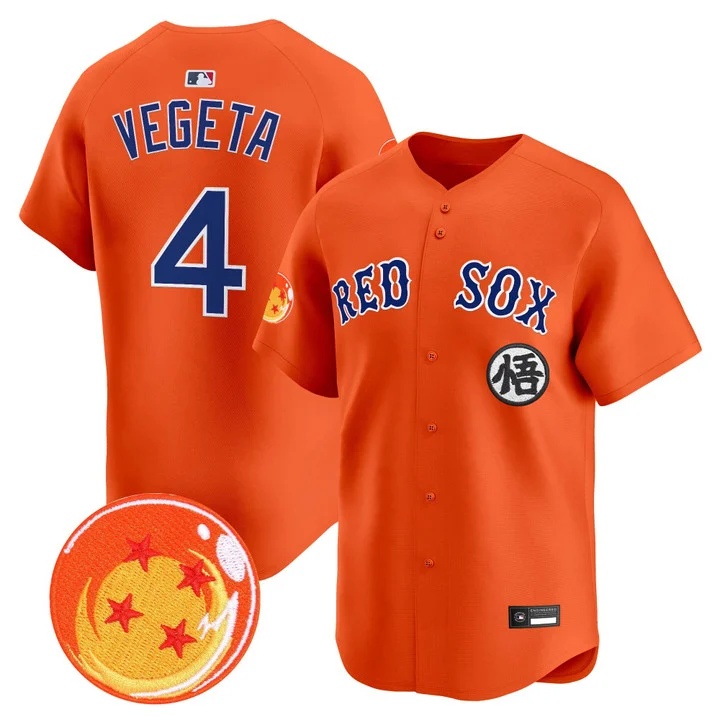 Men's Boston Red Sox x Dragon Ball Vapor Premier Limited Jersey #4 VEGETA