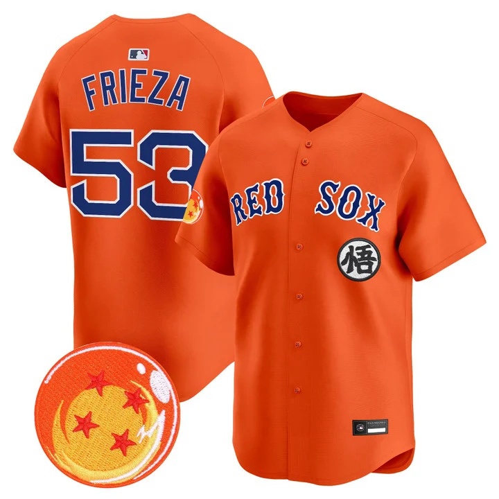 Men's Boston Red Sox x Dragon Ball Vapor Premier Limited Jersey #53 FRIEZA