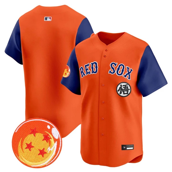 Men's Boston Red Sox x Dragon Ball Vapor Premier Limited Jersey ALTERNATE BLANK