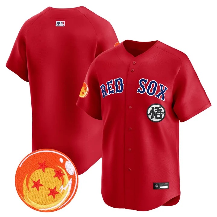 Men's Boston Red Sox x Dragon Ball Vapor Premier Limited Jersey RED BLANK
