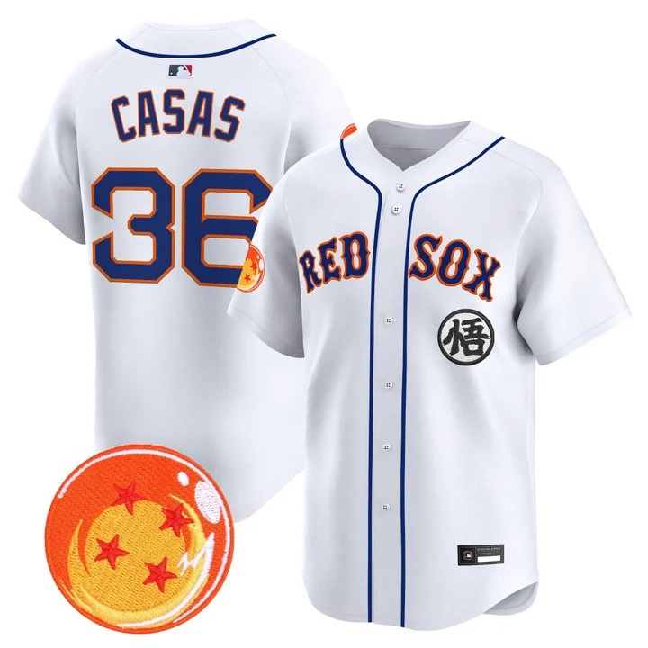 Men's Boston Red Sox x Dragon Ball Vapor Premier Limited Jersey WHITE #36 TRISTON CASAS