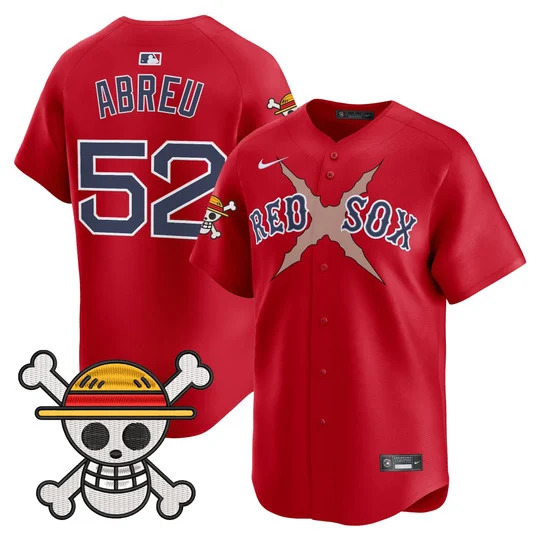 Men's Boston Red Sox x One Piece Vapor Premier Limited Jersey RED#52 WILYER ABREU