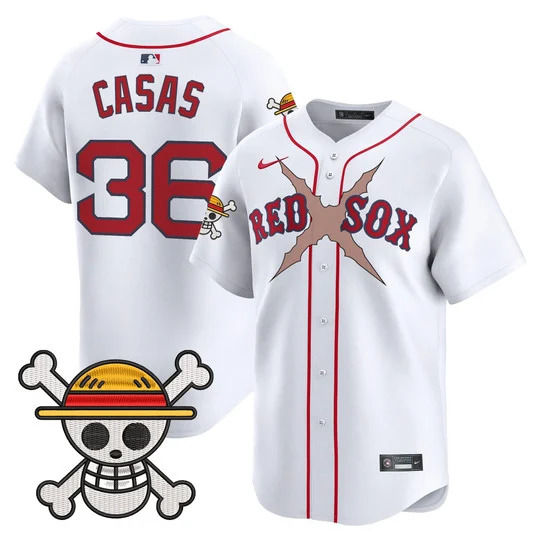 Men's Boston Red Sox x One Piece Vapor Premier Limited Jersey WHITE#36 TRISTON CASAS