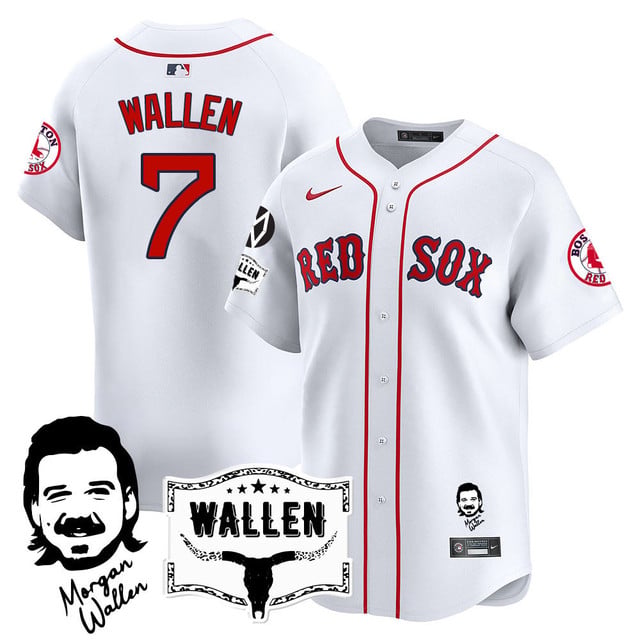 Men's Boston White Sox Morgan Wallen 2025 Jersey - All Stitched White Wallen #7 - 7