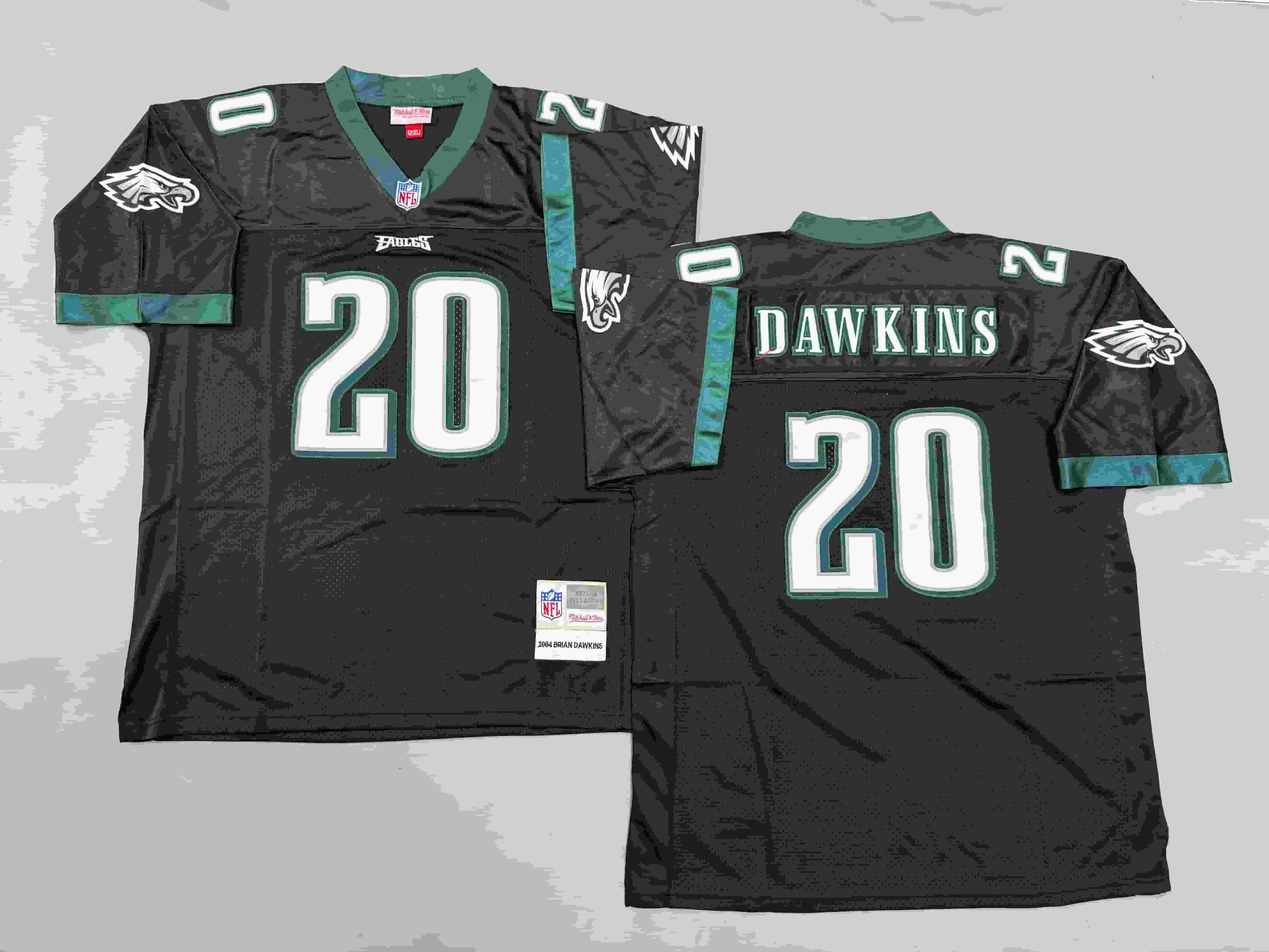 Men's Brian Dawkins Black Philadelphia Eagles