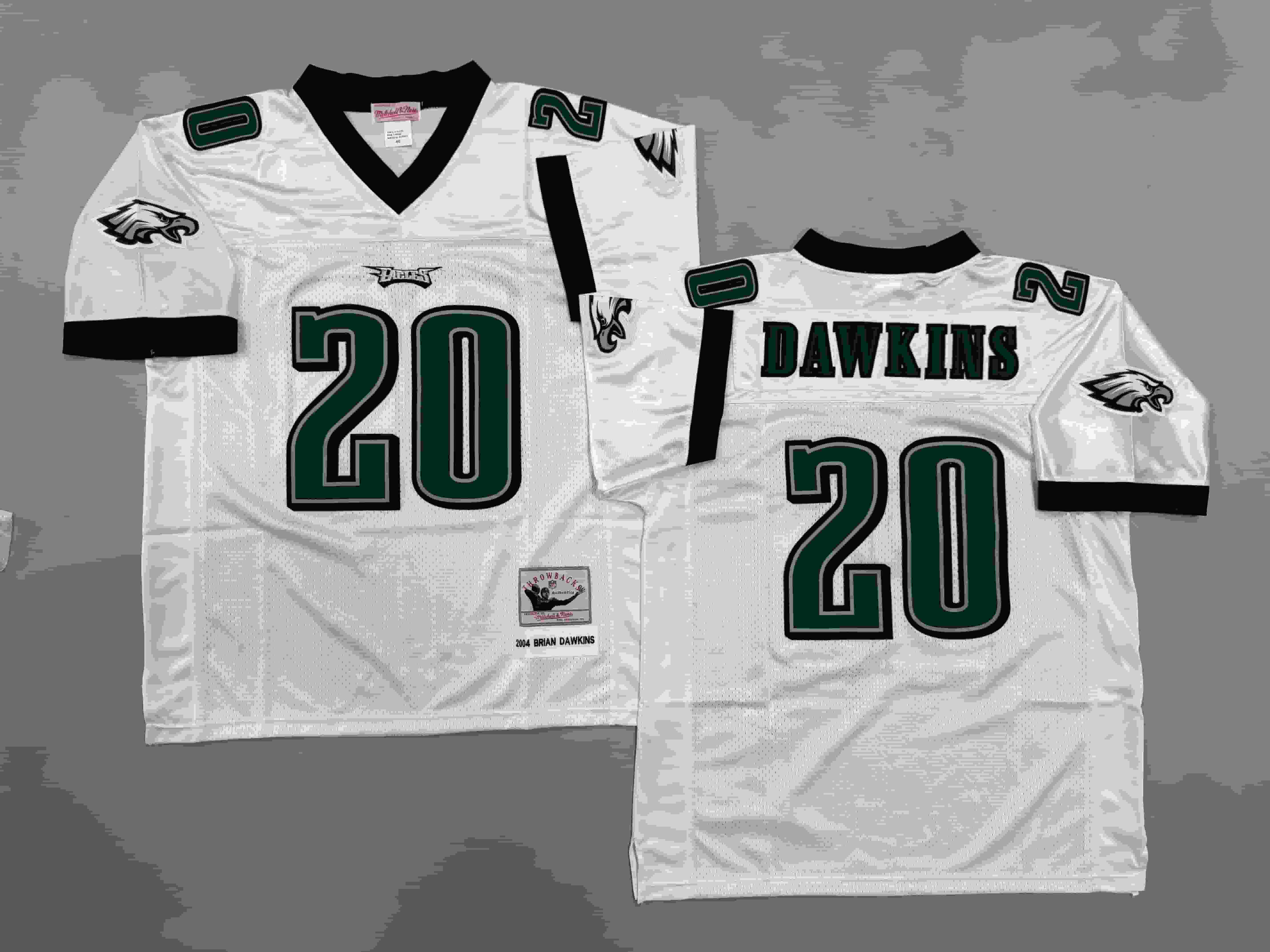 Men's Brian Dawkins White Philadelphia Eagles.