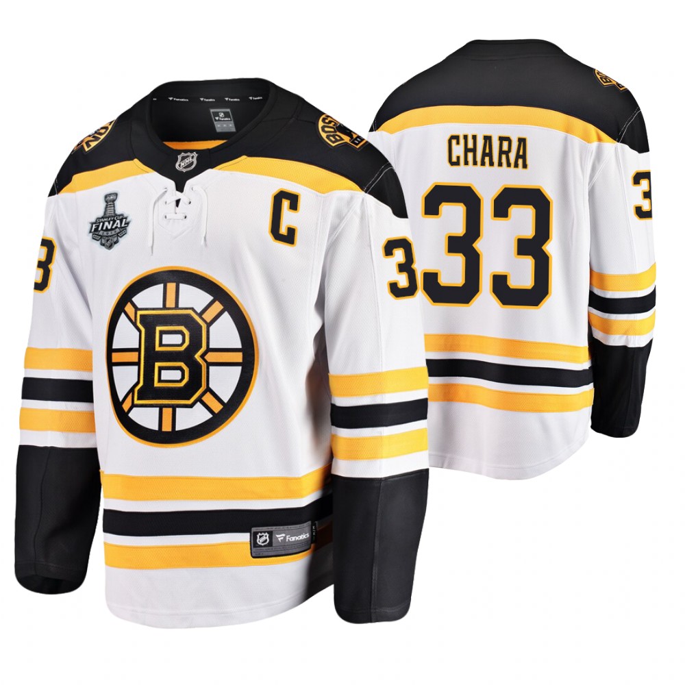 Men's Bruins #33 Zdeno Chara Stanley Cup Final Away Jersey Stitched