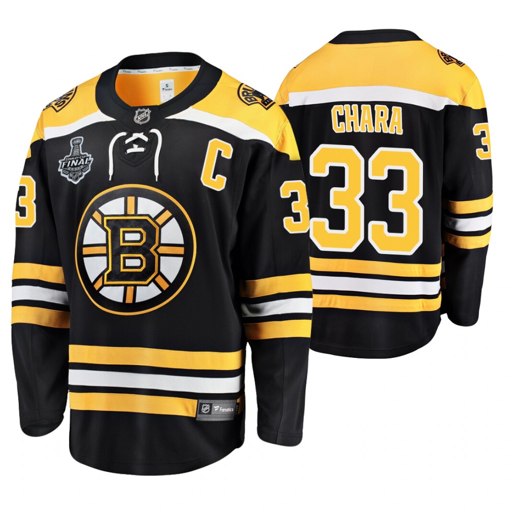 Men's Bruins #33 Zdeno Chara Stanley Cup Final Home Jersey Stitched