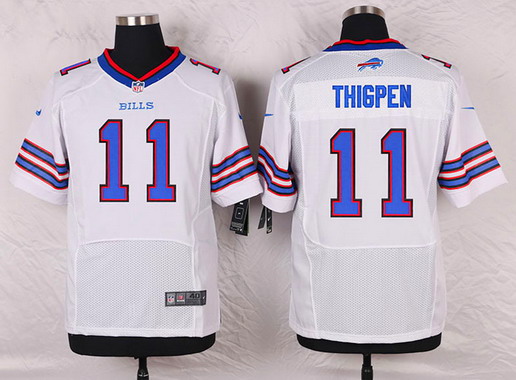 Men's Buffalo Bills #11 Marcus Thigpen White Road NFL Nike Elite Stitched Jersey
