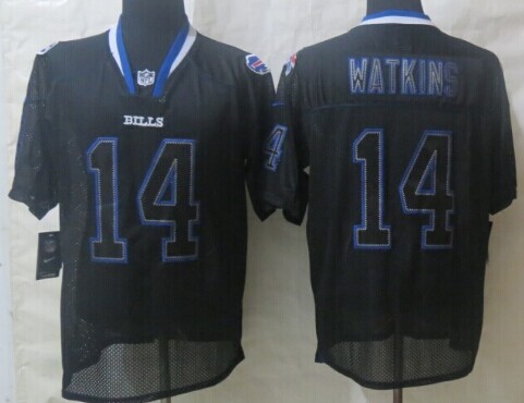 Men's Buffalo Bills #14 Sammy Watkins Lights Out Black Nik Elite Stitched Jersey